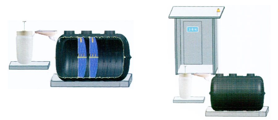 一体化注塑三格式化粪池